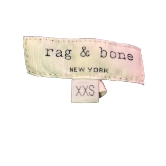 rag & bone black white buffalo check t-shirt top XXS - Picture 2 of 4